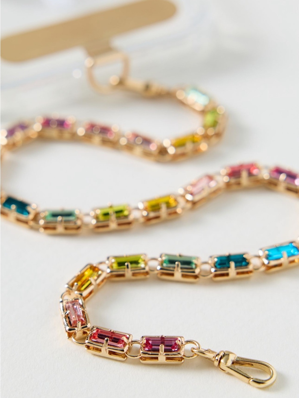 NWT Anthropologie Crystal Phone Chain in Rainbow - Picture 2 of 4